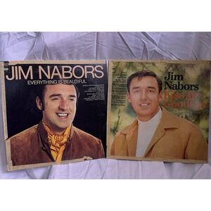 Everything Is Beautiful Kiss Me Goodbye Jim Nabors LP Columbia  (1970s) Set Of 2
